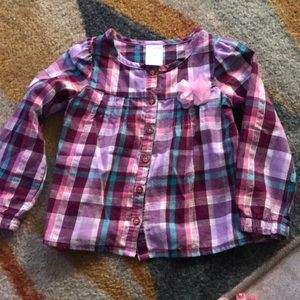 Girl’s Plaid Button Up